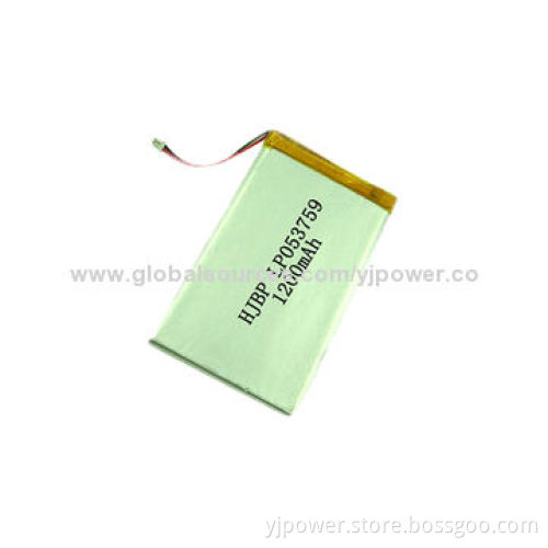 3.7V/1,200mAH Rechargeable Lithium-ion Battery with Lightweight, Small and Customized Sizes